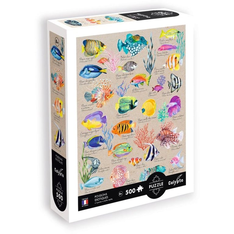 Sentosphere Puzzle - Calypto - 500 pièces - Poissons exotiques - Toucher soyeux - Dès 8 ans