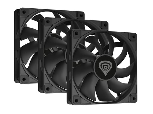 Genesis Ventilateur supplémentaire Oxal 120 12cm 1300RPM avec connecteur de 3 broches Noir - vue 4