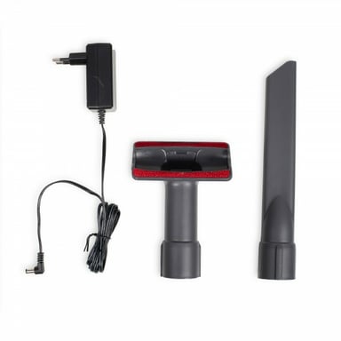 Livoo DOH138 aspiradora de pie y escoba eléctrica Aspiradora escoba Batería Secar HEPA Sin bolsa 0,55 L 150 W Gris, Rojo 2,2 Ah