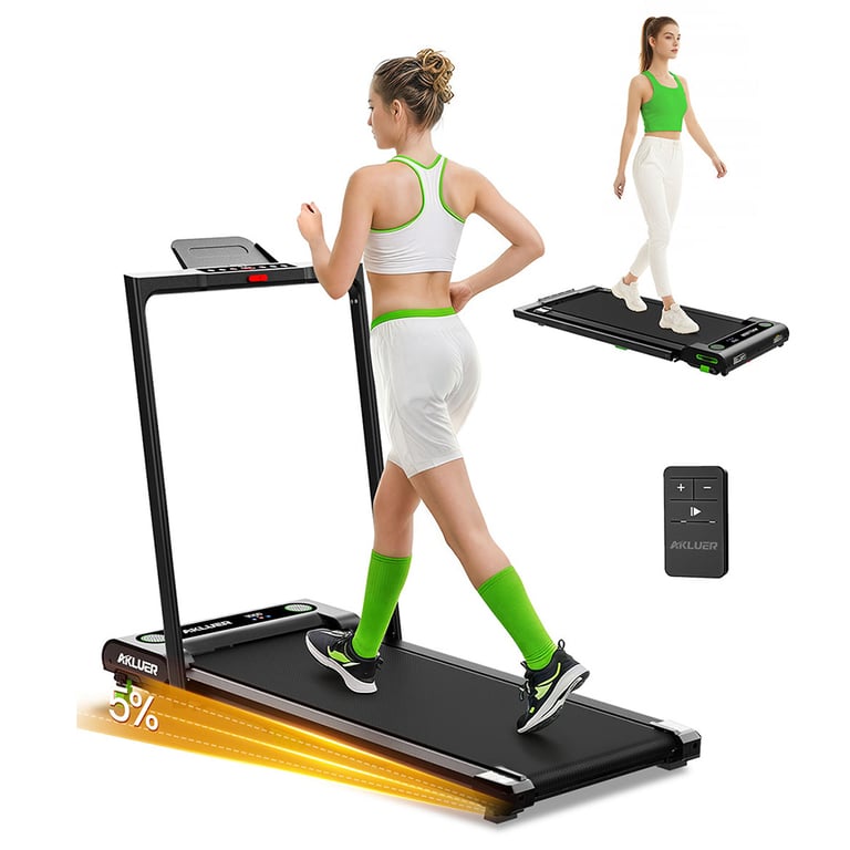 Tapis de Marche Akluer B avec Poignée Pliable Moteur Silencieux 2 5 CH Écran LED & Télécommande 150 kg Max Bande Antidérapante Neuf - vue 2