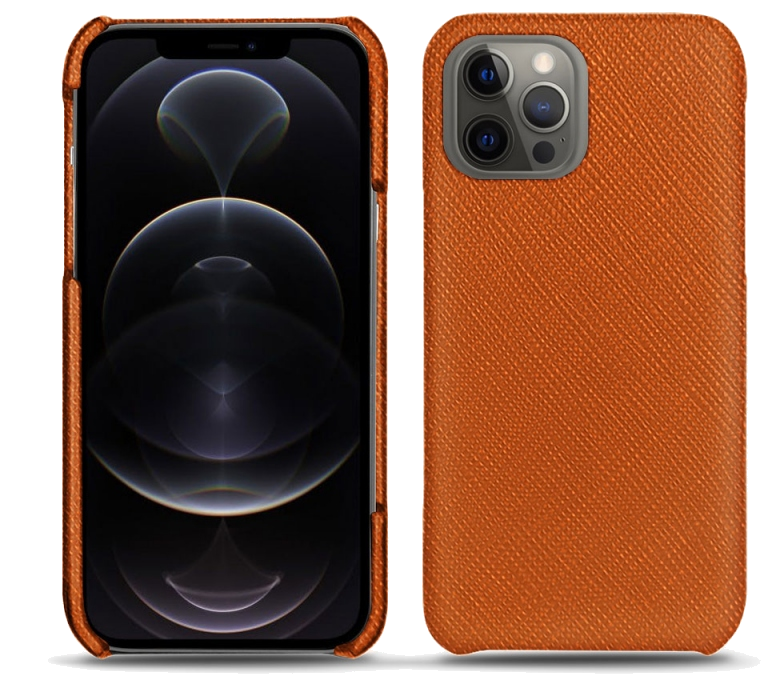 Coque cuir Apple iPhone 12 Pro - Coque arrièreOrange