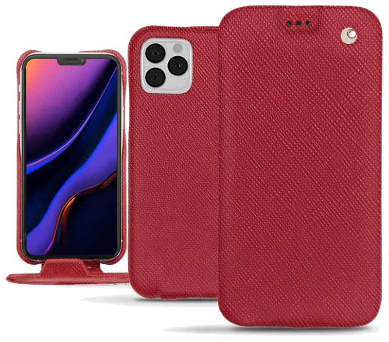 Housse cuir Apple iPhone 11 Pro - Rabat verticalRouge