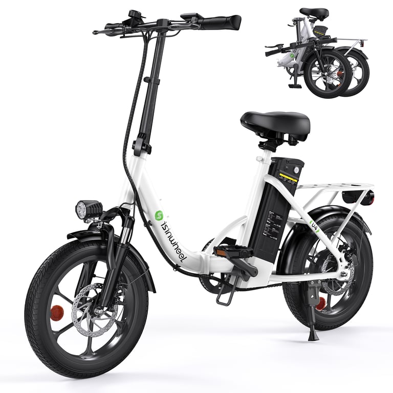 Vélo électrique isinwheel U4 pour adultes batterie 36 V 10 4 Ah vélo de banlieue 16 pouces pour adultes et adolescents Neuf - vue 4
