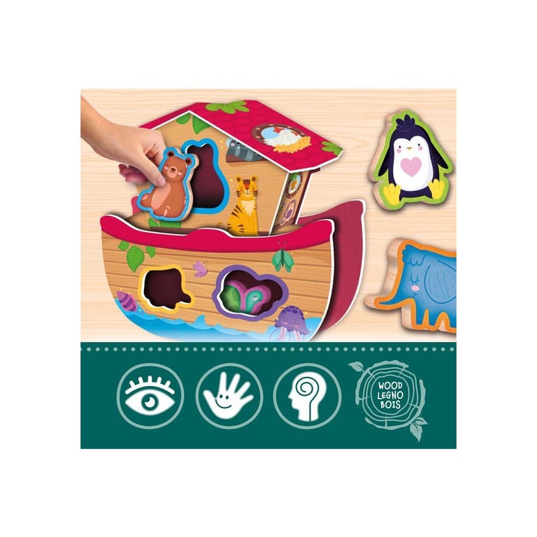 Jouer Apprendre Bois Les Animaux Rigolos Jeu éducatif en bois LISCIANI Associations et encastrements - vue 4