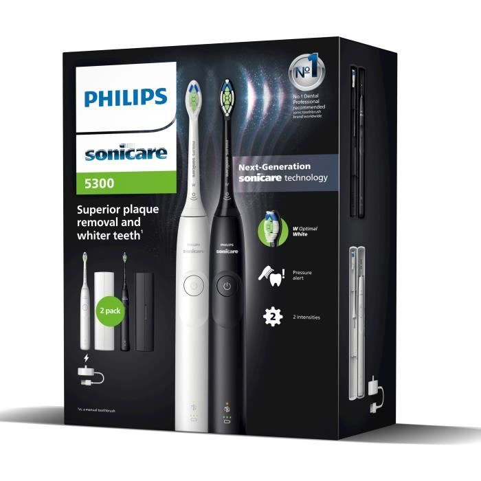 Brosse à dents PHILIPS HX710901 Sonicare Double manche Serie 5300 & Eléctrique - vue 4