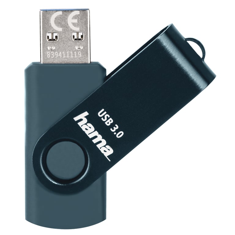 Hama Rotate lecteur USB flash 128 Go USB Type-A 3.2 Gen 1 (3.1 Gen 1) Bleu