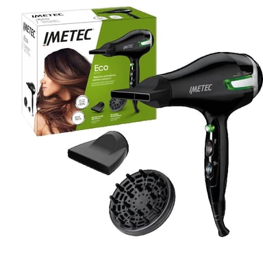 Sèche-cheveux Imetec ECO SE91000 1400 W Noir, Vert, Blanc