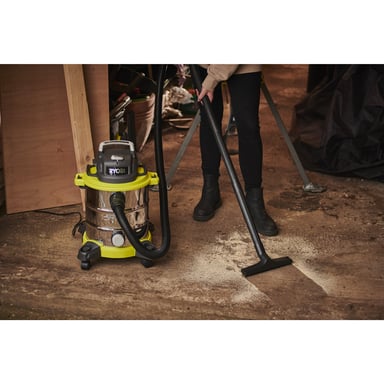 Ryobi Aspirateur eau et poussière 1 250 W - cuve Inox 20 L - dépression 205 kPa - Avec filtre extension suceur - RVC-1220I-G Gris - vue 4