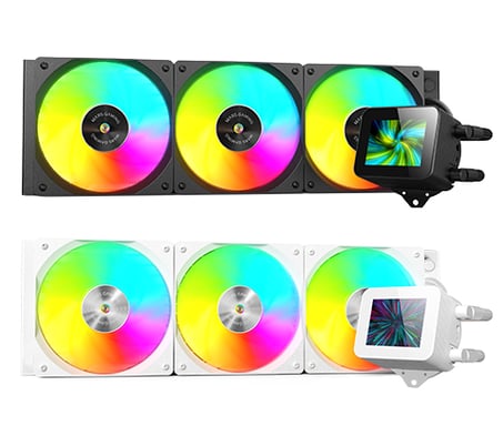 Mars Gaming MLVISION360 système de refroidissement d'ordinateur Processeur Refroidisseur de liquide tout-en-un 12 cm Noir