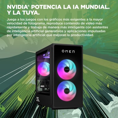 HP OMEN 35L Gaming Desktop GT16-0056ns PC Intel® Core™ i7 i7-14700F 16 Go DDR5-SDRAM 1 To SSD NVIDIA GeForce RTX 5060 Ti DOS gratuit Tower AI PC Noir