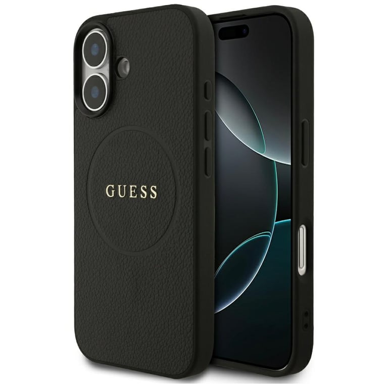 Coque Guess Grained Gold Ring MagSafe pour iPhone 17
