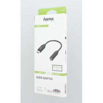 Hama 00205282 câble de téléphone portable Noir USB C 3,5mm