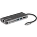 Adattatore multiporta USB C StarTech.com, dock portatile USB-C per HDMI 4K, hub USB 3.0 a 2 punti, SD/SDHC, GbE, 60W PD Pass-Through - USB Tipo-C/Thunderbolt 3 - SOSTITUITO DA DKT30CHSDPD1
