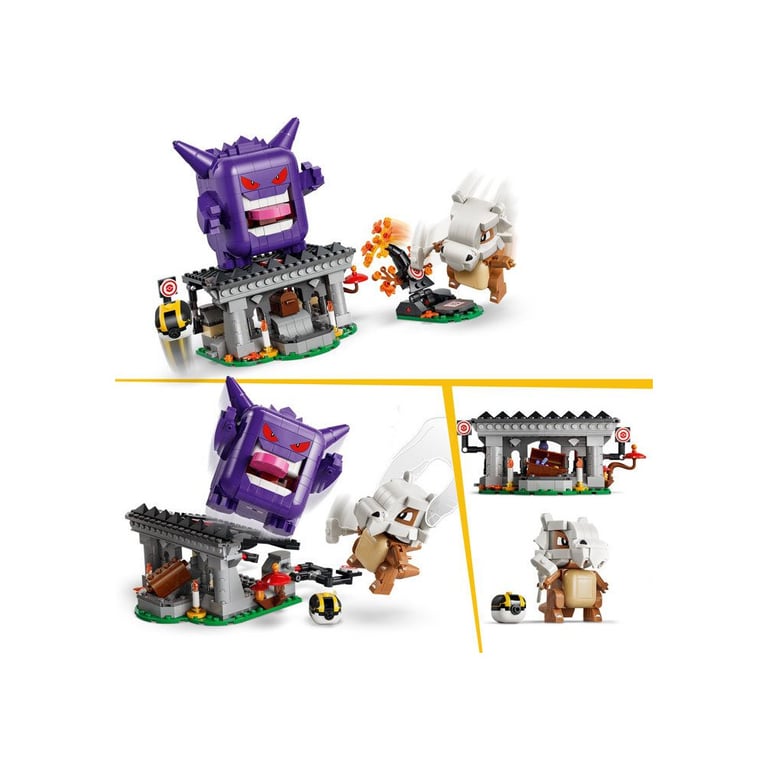LEGO Pokémon 72166 Set de construction compatible SMART Play™ Ectoplasma et Osselait Effrayant Affrontement Dès - vue 7