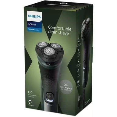 Philips X3052/00 Rasoio rotante da uomo Nero, Verde