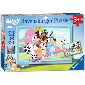 Puzzles 2 x 12 pièces : 'amuser avec Bluey Ravensburger France - vue 6