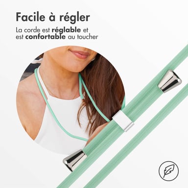 imoshion Coque en silicone avec cordon pour Samsung Galaxy S21 FE - Vert menthe