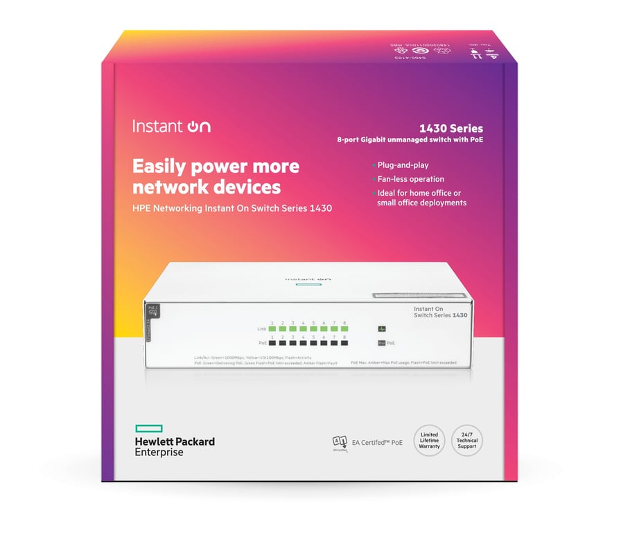 HPE Networking Instant On 1430 8G R8R46A - vue 5