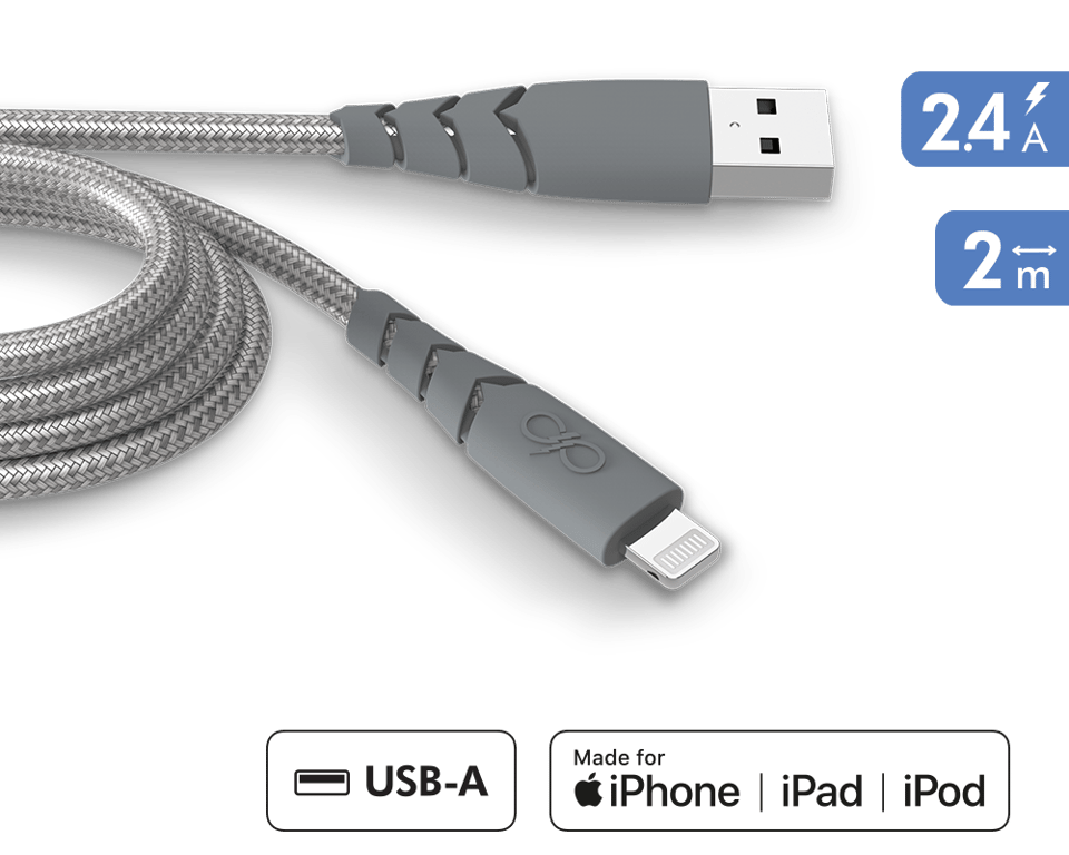 Câble renforcé Lightning MFI C89 2m