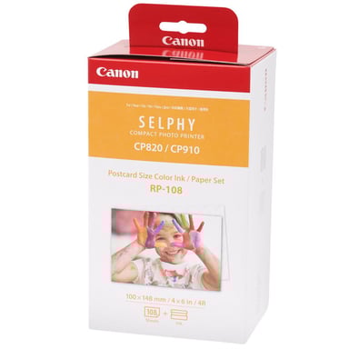 CANON RP-108 - Kit Tinta Color / Papel Fotográfico 100 x 148 mm - 108 impresiones