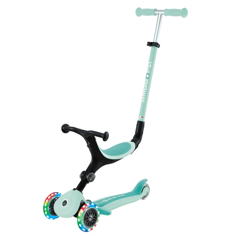 Globber Trottinette évolutive GO UP ACTIVE PLUS LIGHTS avec siège pastel - vue 5