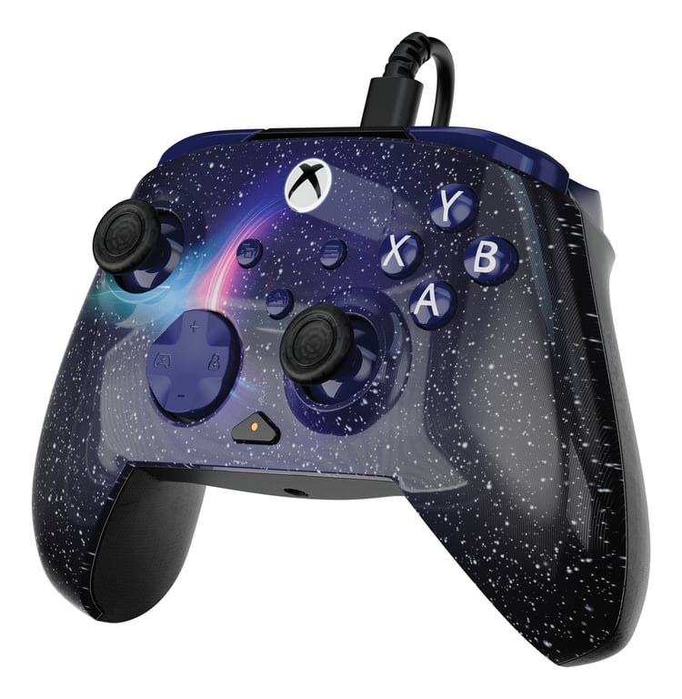 Turtle Beach Rematch Advanced Dark Cosmos Manette de jeu filaire - Licence Xbox Series XS, Xbox One et PC avec Lenticulaire, multi-design, Boutons Programmables, Gâchettes et commandes audio - Neuf
