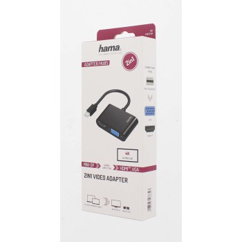 Hama 00200330 câble vidéo et adaptateur Mini DisplayPort HDMI + VGA (D-Sub) Noir
