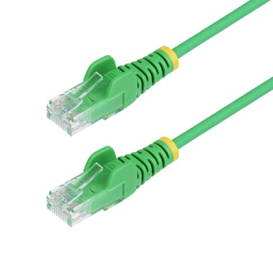 StarTech.com Cable de Red Ethernet CAT6 Delgado sin Enganches Verde de 7m - Cable RJ45 Snagless Slim 28AWG - Alambre de Cobre Puro - PoE 100W - con Al