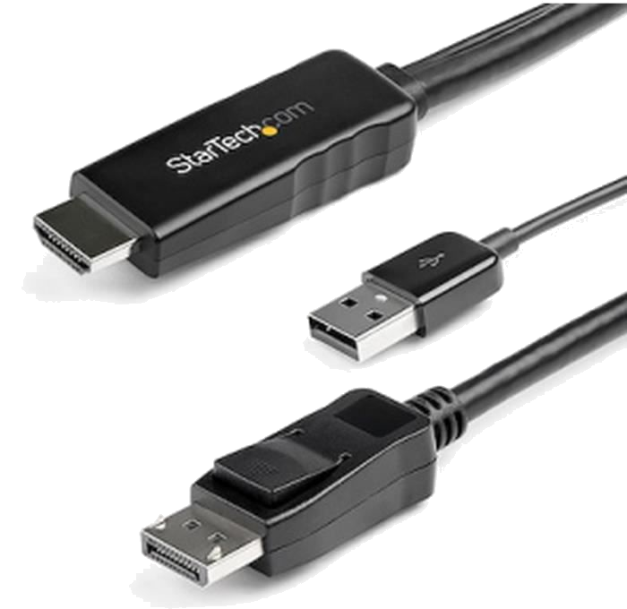StarTech.com - HD2DPMM2M - Câble adaptateur HDMI vers DisplayPort - 2m - 4K 30 Hz - HDMI 1.4 vers DP