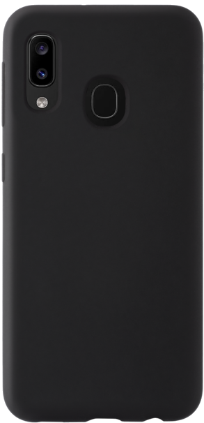 Coque en Gel de Silicone Doux pour Samsung Galaxy A20e, Noir satin