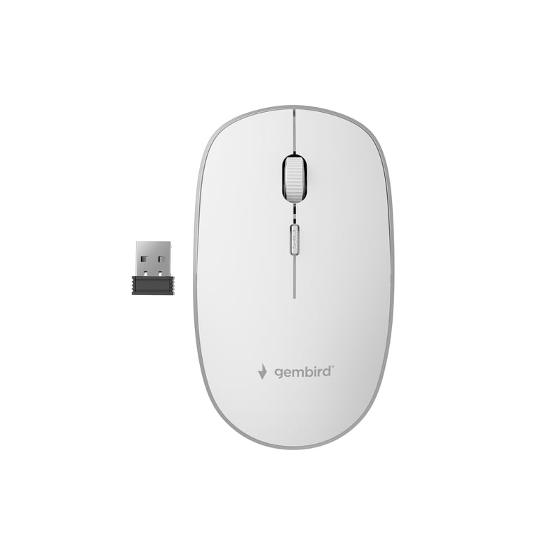 Gembird MUSW-4B-01-W souris Bureau Ambidextre RF sans fil Optique 1600 DPI - Neuf