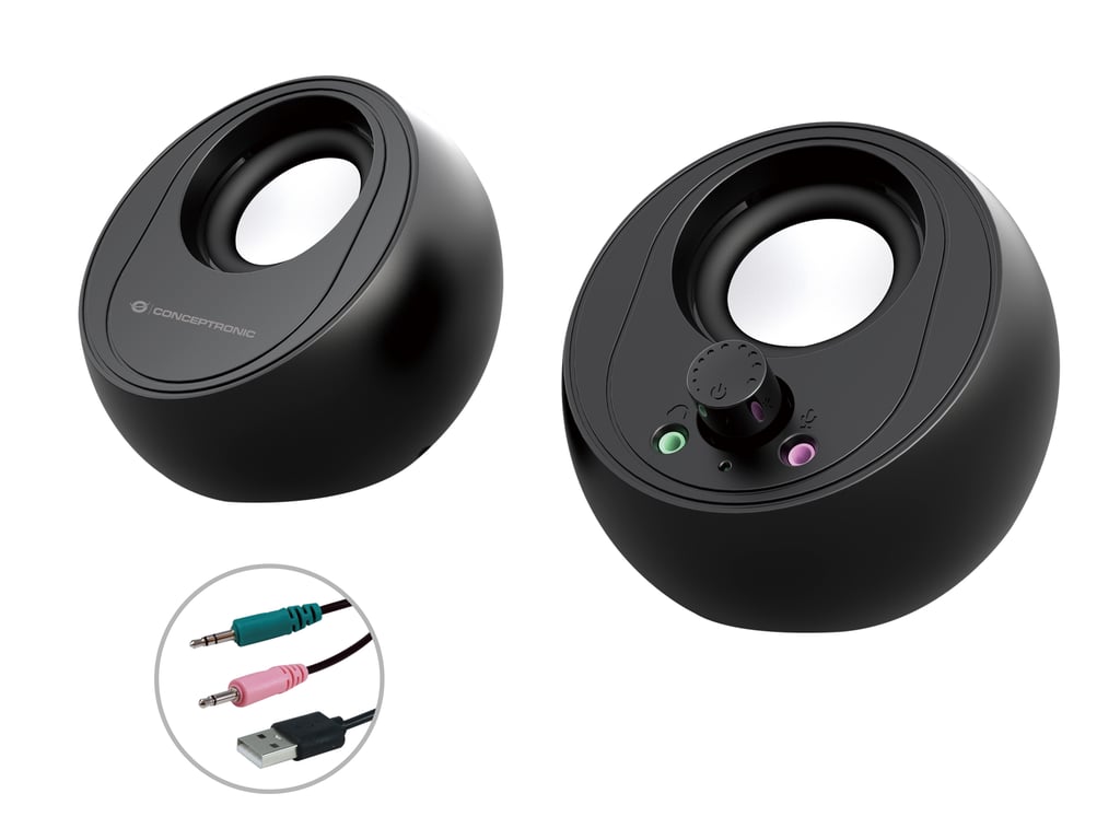 Haut-Parleur Conceptronic BJORN01B – 2 Voies, 10 W, Filaire & Sans Fil