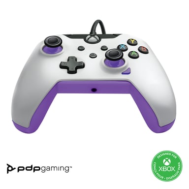 PDP 049-012-WPR accessorio per videogiochi Viola, Bianco Joystick analogico/digitale USB PC, Xbox, Xbox One X, Xbox Series S, Xbox Series X