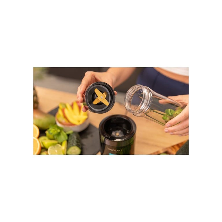 Blender portable CECOTEC Power Titanium 350 350 W Noir 600 ml 4 lames titane - Neuf