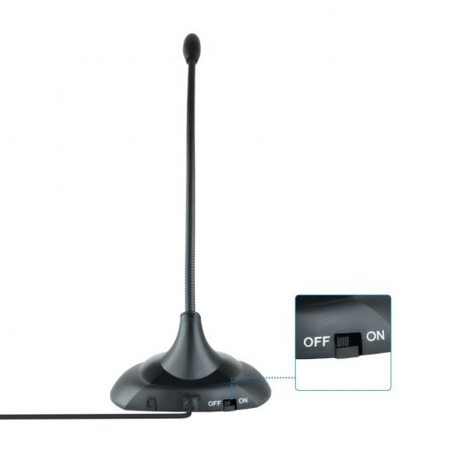 Microphone Flexible TooQ TQMM-213 – Omnidirectionnel, Jack 3,5 mm, 2M - vue 3