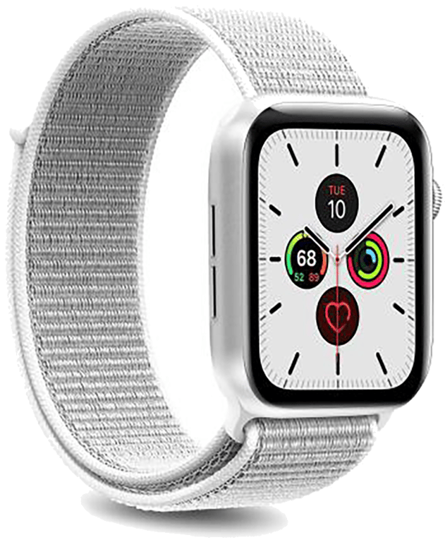 Bracelet Nylon Sport pour Watch 40mm 38-40-41mm Noir et blanc Puro