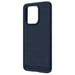 Coque Silicone pour Xiaomi Redmi Note 13 4G Effet Métal Brossé Carbone Bleu