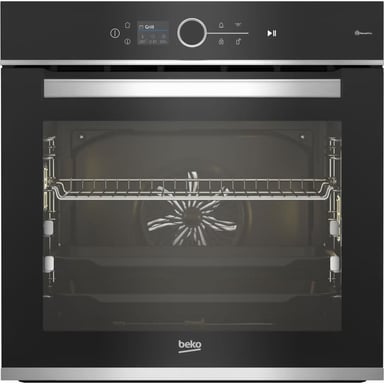 Four encastrable multifonction - Pyrolyse - BEKO - BBIM13500XPSW - Inox / Noir - Porte froide - 59,4 x 56,7 x 59,5 cm