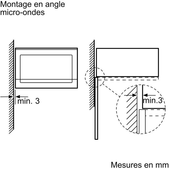 Bosch BFL554MS0 Série 6 Micro ondes intégrable 59 x 38 cm 25 litres Inox - vue 6