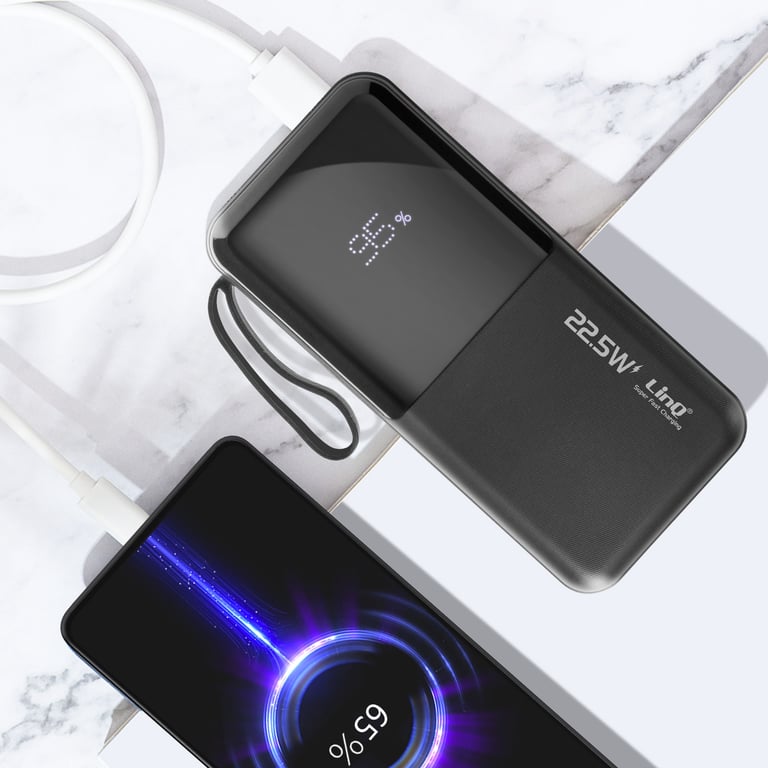 Batterie de Secours 10000 mAh avec Câbles Lightning et USB type C Neuf - vue 3