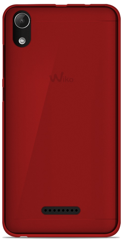 Coque silicone unie compatible Givré Rouge Wiko Lenny 4 Plus