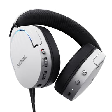 Trust GXT 491W FAYZO Casque Avec fil &sans fil Arceau Gaming USB Type-C Blanc - vue 3