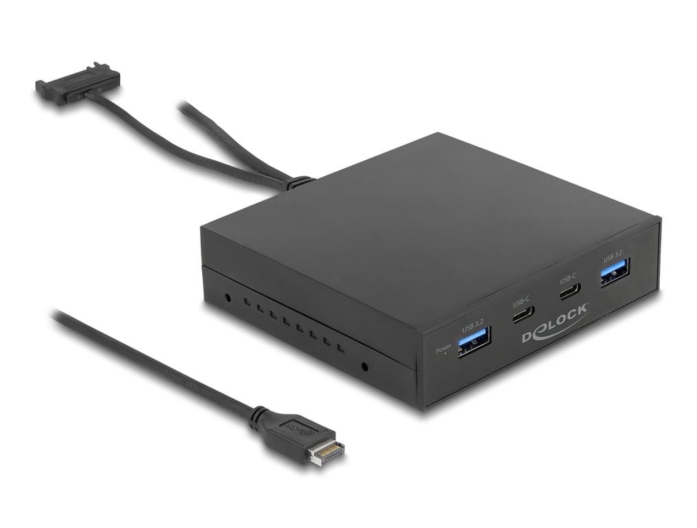 DeLock Panneau avant 3 5' USB 3.1 2x Typ A 2x Typ C Neuf
