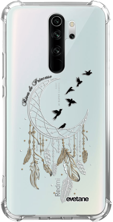 Evetane Coque compatible avec Xiaomi Redmi Note 8 Pro silicone coins antichocs solide protection com