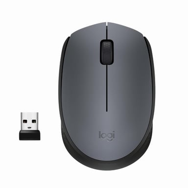 Logitech M170 Gris-K Ratón inalámbrico RF Ambidiestro Óptico 1000 DPI