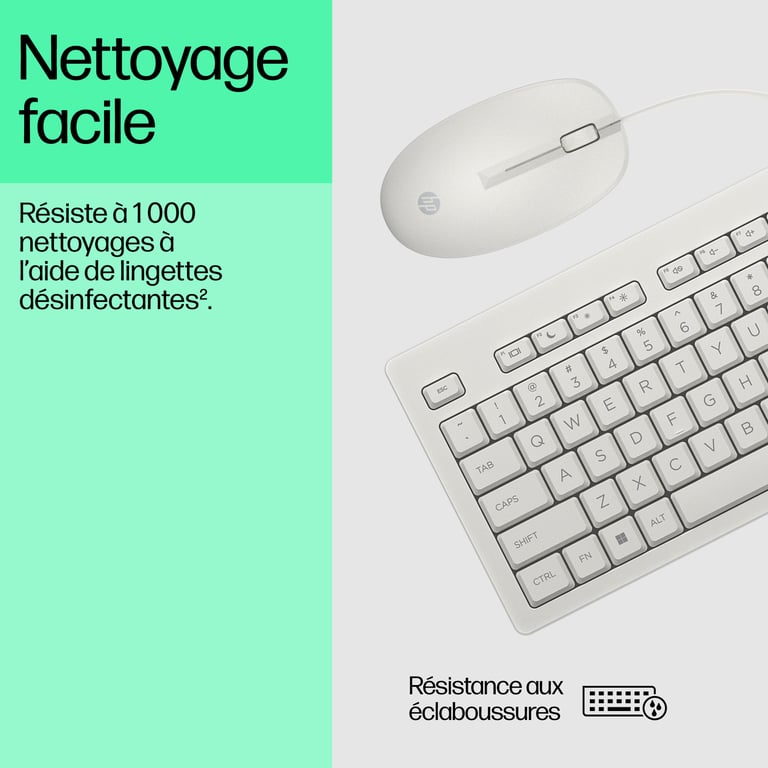 HP 225 Wired Mouse and KB - vue 3