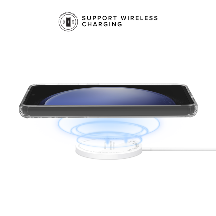 Coque hybride invisible pour Samsung Galaxy S23 FE 5G, Transparente