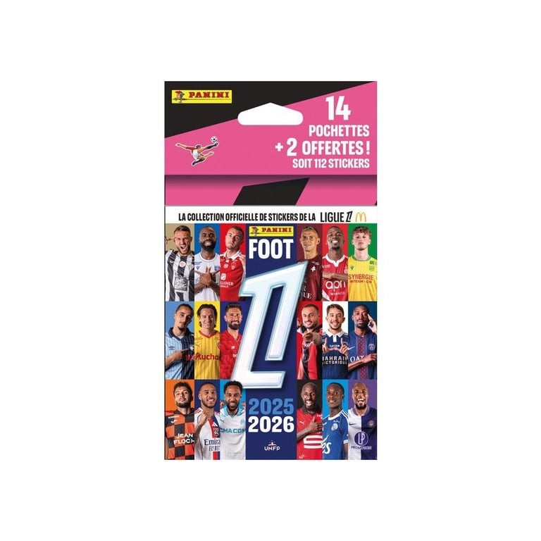 Carte à collectionner Panini Foot 2025 2026 Ligue 1 McDonald' Blister 14 pochettes + 2 offertes - vue 2