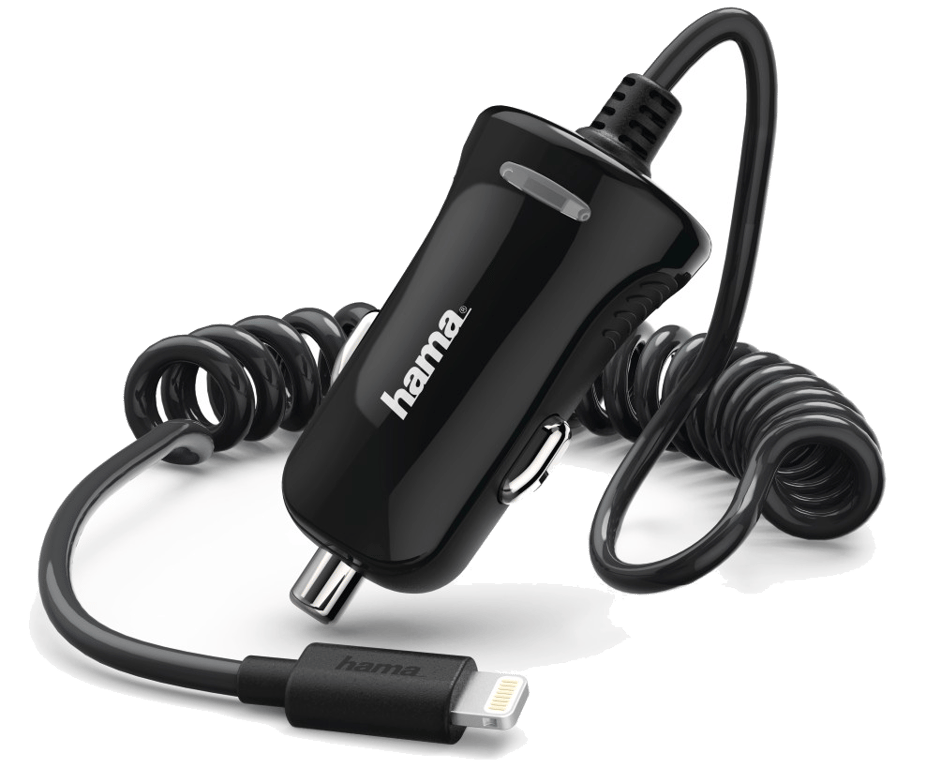 Chargeur pour voiture, Lightning, 1 A, noir