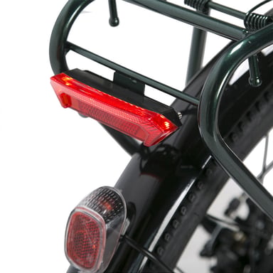 Vélo électrique CYSUM Cityrun avec panier avant, moteur 250 W, batterie 36 V 10 Ah - Vert